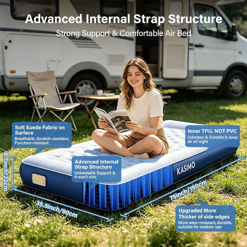 TPU Air Mattress — Twin Blue product details