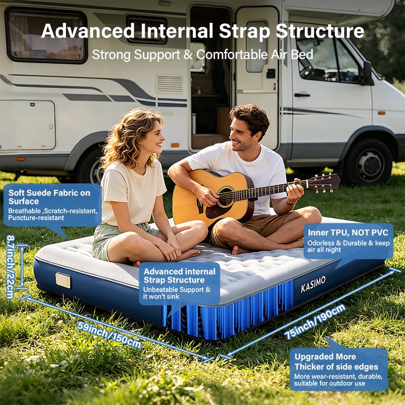 TPU Air Mattress — Queen Blue product details