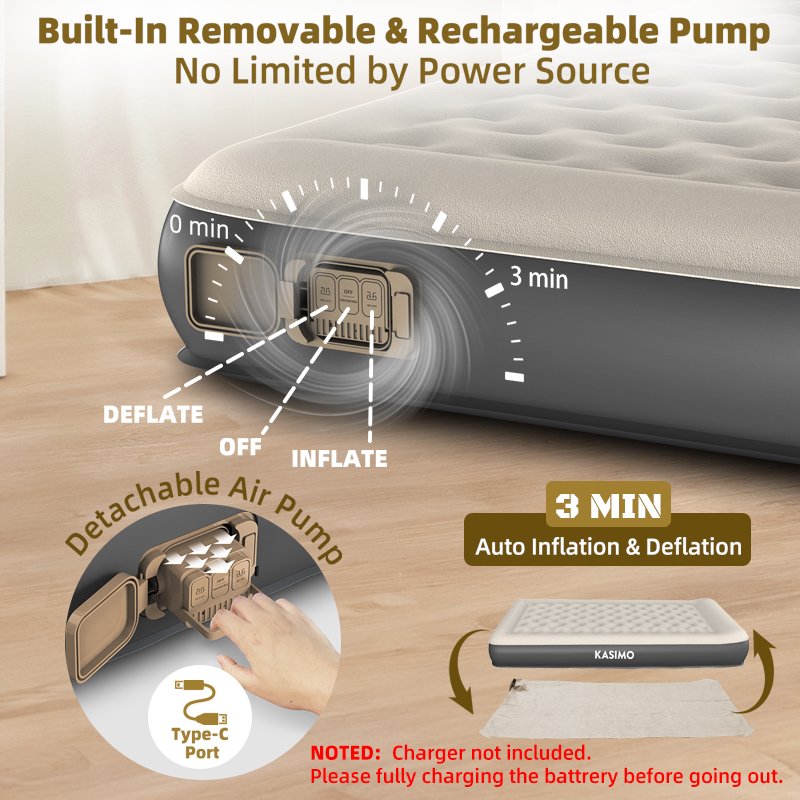 TPU Air Mattress — Queen Grey product details
